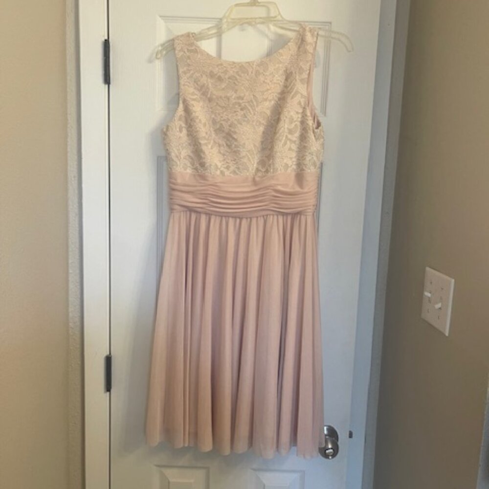 JH Evenings Pale Peach Cocktail Dress